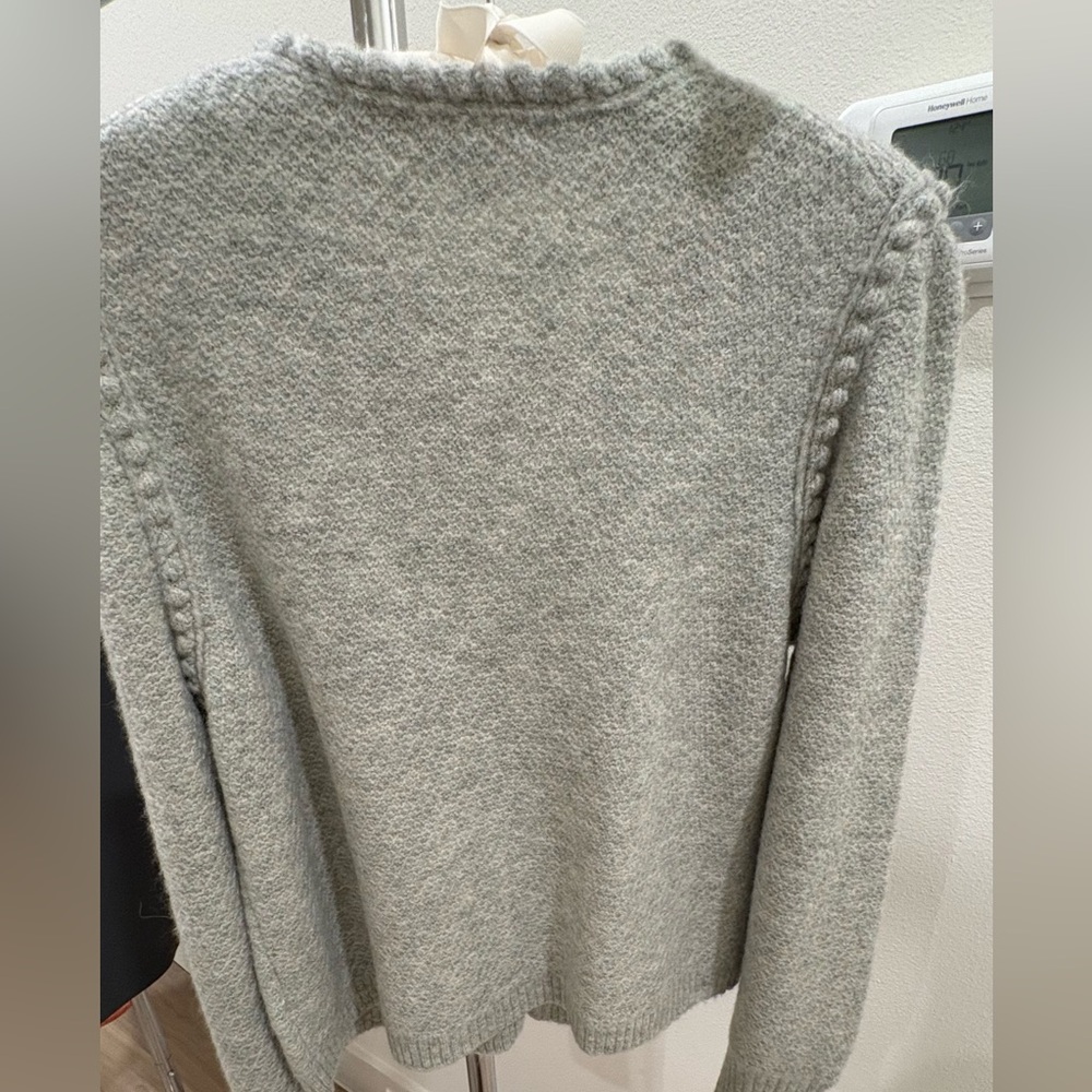 J.Crew Embellished Cardigan Lady Jacket Grey Rhinestones Medium NWT - Picture 6 of 14